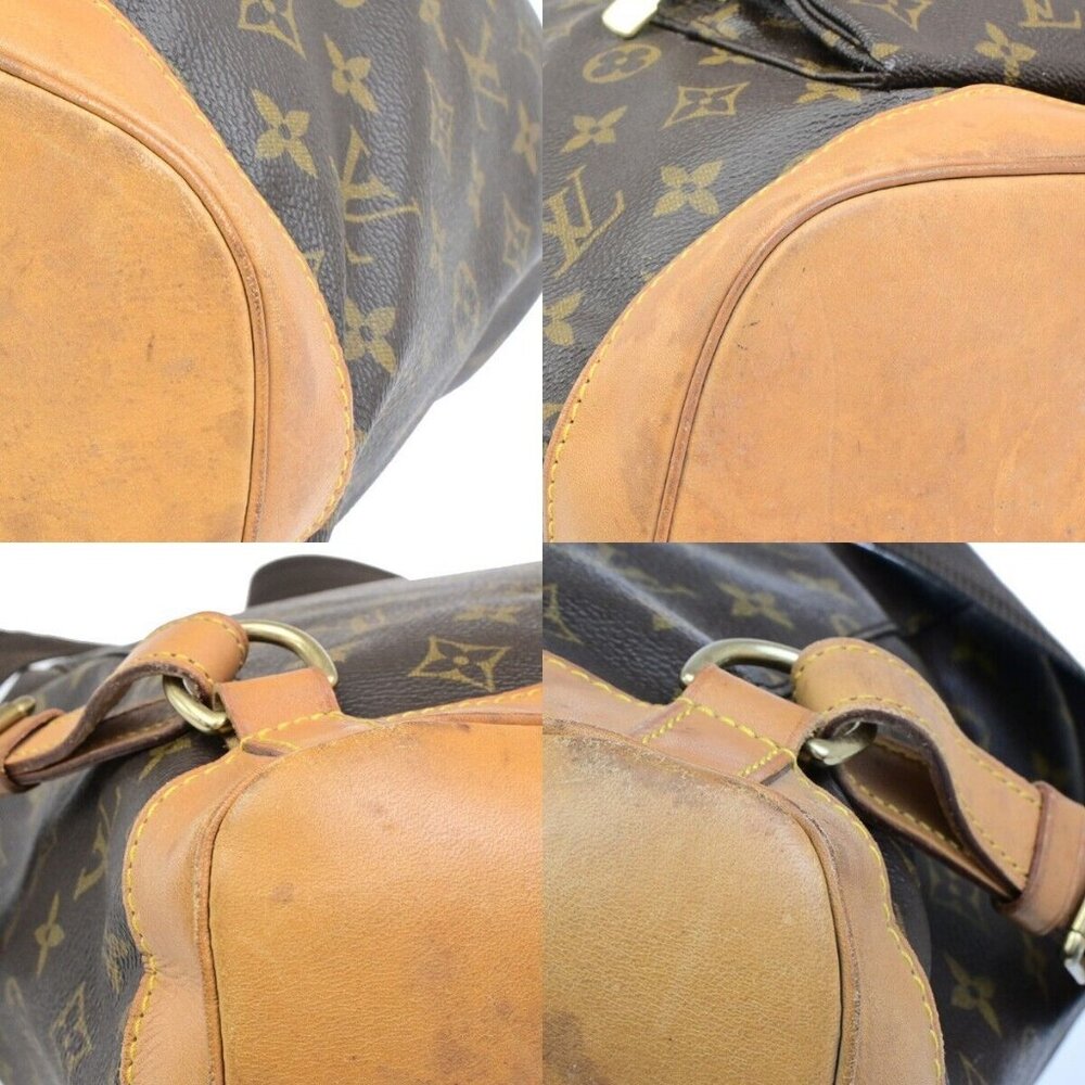 LOUIS VUITTON Montsouris GM Backpack Bag Monogram Leather Brown M51135 15ED904 - Picture 7 of 16